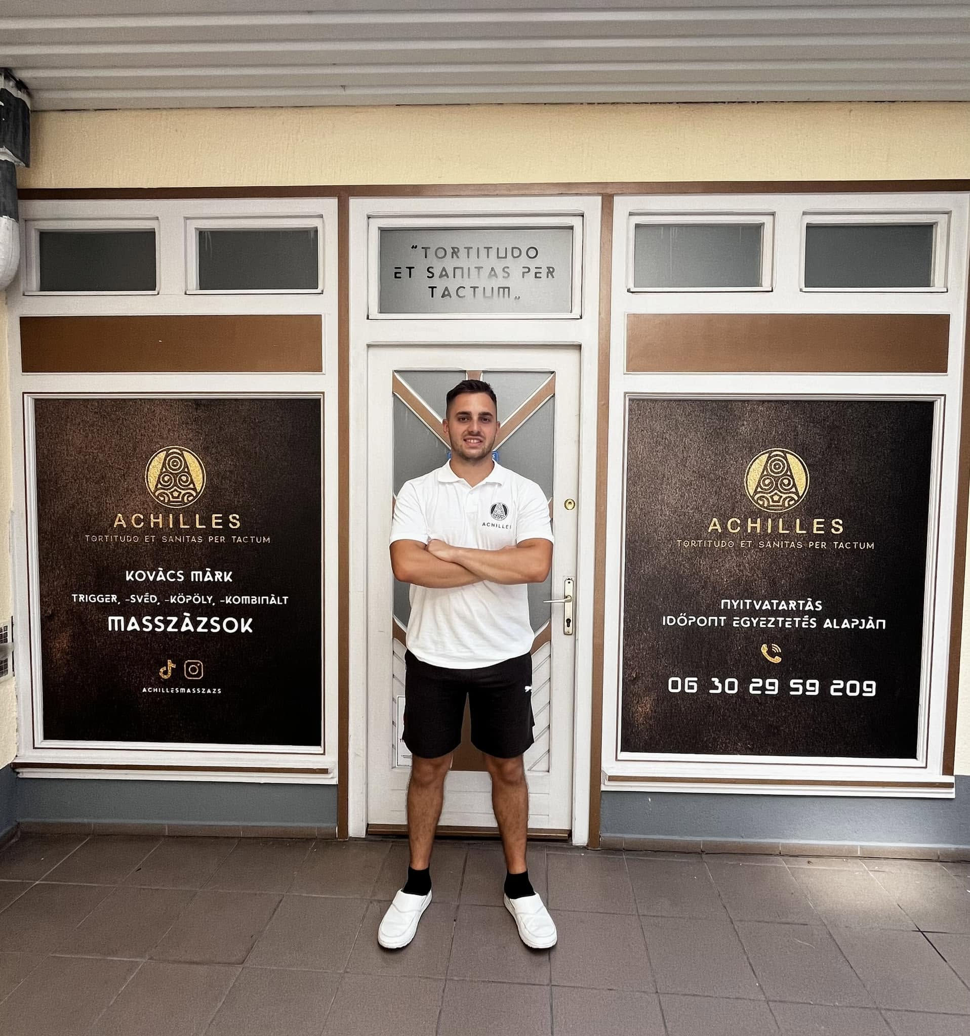Achilles Masszázs Kecskemét - Kovács Márk munka közben